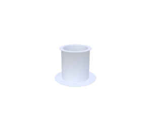 Ronde polyester opstand Duits model recht PO50/00