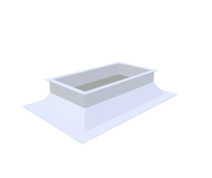 schuine polyester opstand 30/20 0300 x 0800 mm – 3D-weergave schuine polyester opstand 30/20 0300 x 0800 mm – 3D-weergave