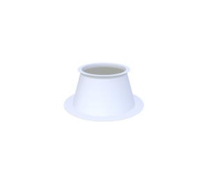 schuine polyester opstand 50/20 rond 0400 mm – 3D-weergave schuine polyester opstand 50/20 rond 0400 mm – 3D-weergave