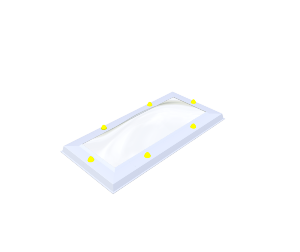 Acrylaat lichtkoepel · vierwandig (4W)