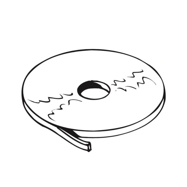 dubbelzijdigklevende mousseband voor koepels 12 x 2 mm – wit – rollengte 50 m