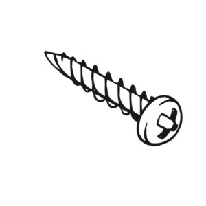 HILO pvc-schroef 25 mm RVS