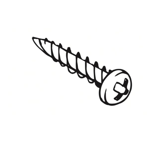 HILO pvc-schroef 25 mm RVS
