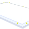 Piramide Acrylaat lichtkoepel · driewandig (3W)
