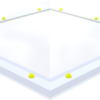 Piramide Acrylaat lichtkoepel · driewandig (3W)