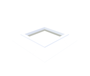 Skylux opengaande pvc-opstand 16/20 EP met enkele manuele sp – 3D-weergave Skylux opengaande pvc-opstand 16/20 EP met enkele manuele sp – 3D-weergave