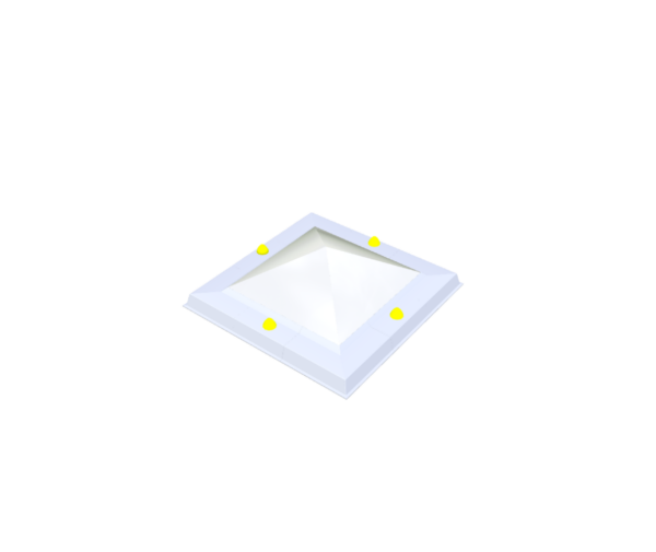Piramide Acrylaat lichtkoepel · dubbelwandig (DW)