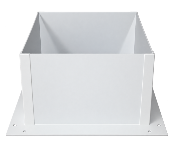 Vierkante/rechthoekige pvc-dagkantkoker hoogte 10-60 cm
